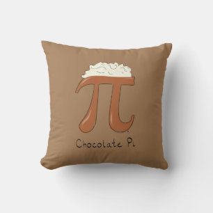 Coussin Symbole Pi Chocolat Math drôle