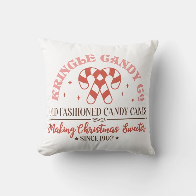 Coussin Symbole Retro Vintage Christmas Candy (Recto)