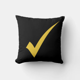 Coussin SYMBOLE SIGNE SIGNALER Jaune Tick Check Cushion