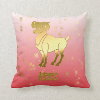 Coussin SYMBOLE Zodiaque D'Horoscope D'Aries Gold Ombre As