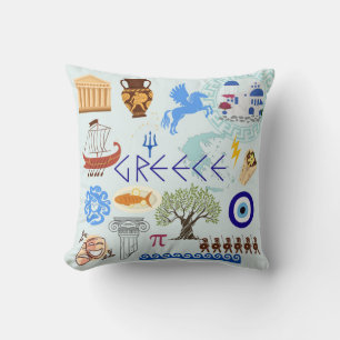 Coussin Symboles grecs Amateurs de voyage