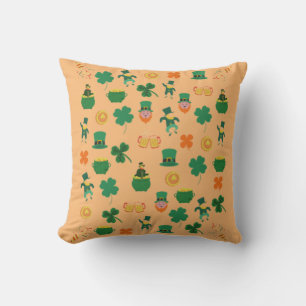 Coussin Symboles motifs irlandais chanceux, jour de saint