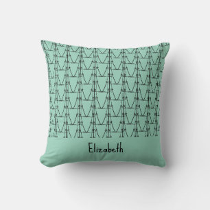 Coussin Sympa, Personnalisé, Cocotiers Silhouette
