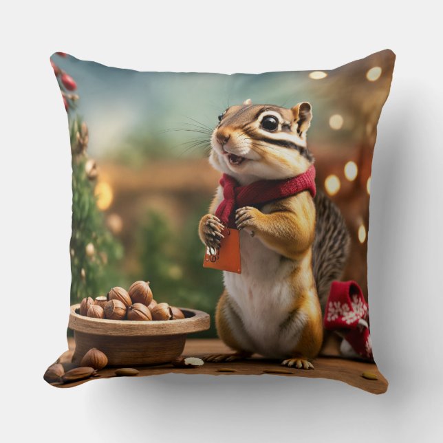 Coussin Symphonie d'écureuil (Recto)