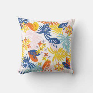 Coussin Symphonie tropicale en fleurs