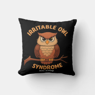 Coussin Syndrome de Chouette Irritable Drôle Chouette en C