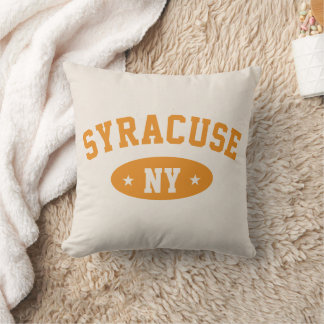 Coussin Syracuse New York Vintage Typography Throw Pillow