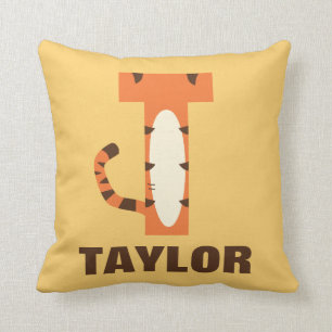 Coussin T est pour Tigger Ajouter votre nom