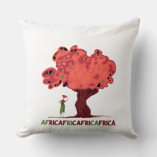 Coussin T-shirt avec acajou et femmes d'Afrique