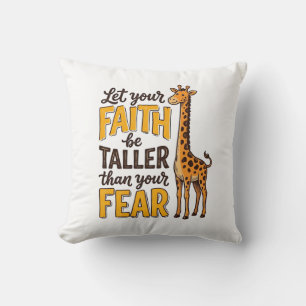 Coussin T-shirt chrétien vintage girafe La Foi Sur La Peur