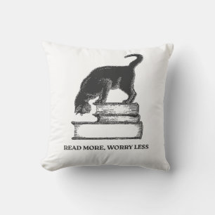 Coussin T-shirt citation inspirante pour amateur de livres