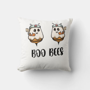 Coussin T-Shirt classique Halloween Boo Bees Infirmière
