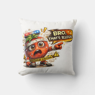 Coussin T-shirt de dessin animé drôle avec le meme "Bro Th