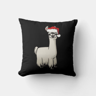 Coussin T-shirt de Noël Lama