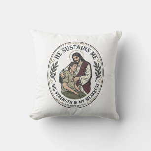 Coussin T-Shirt Encouragement de Jésus pour Maladie Chroni