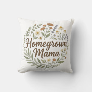 Coussin T-shirt esthétique Retro Cottagecore Plant Mom Sou