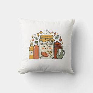 Coussin T-shirt Foodie Jar de Biscuits Dessin Animé & Sauc