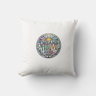Coussin T-Shirt Inspirant Les Rêves se Réalisent Ici
