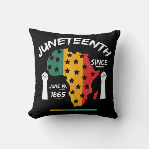 Coussin T-shirt Juneteenth Depuis le 19 juin 1865 Free Ish