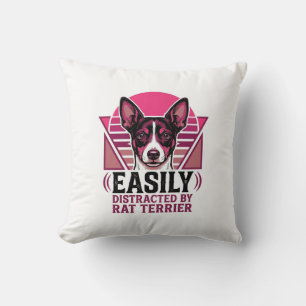 Coussin T-shirt pour chien Rat Terrier Vintage facilement