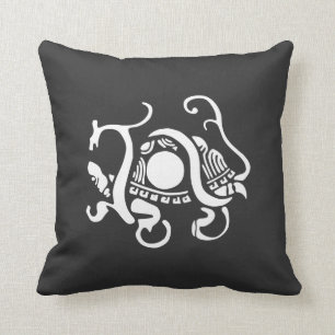 Coussin T-shirt serpent et tortue - gros logo