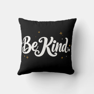Coussin T-shirt « Soyez Gentil » en calligraphie - T-shirt