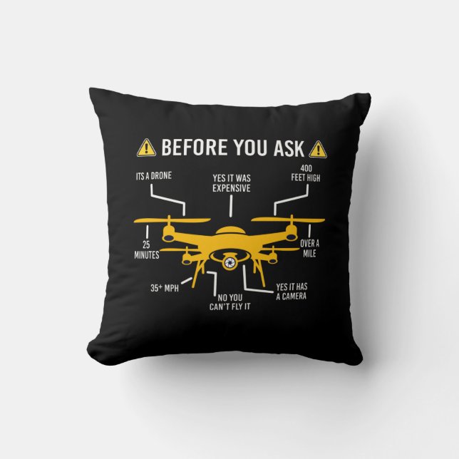 Coussin t-shirts drone avant de demander à drone shir (Recto)