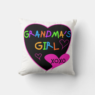 Coussin T-shirts et cadeaux pour filles de grand-mère de c
