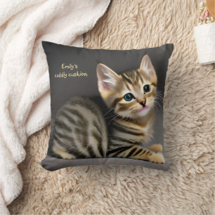 Coussin Tabby chatte moelleux chatte bébé