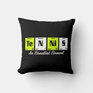 Coussin Table périodique Fun Tennis Player cadeau pour les