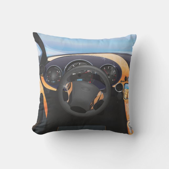 Coussin Tableau de bord des voitures de sport (Recto)