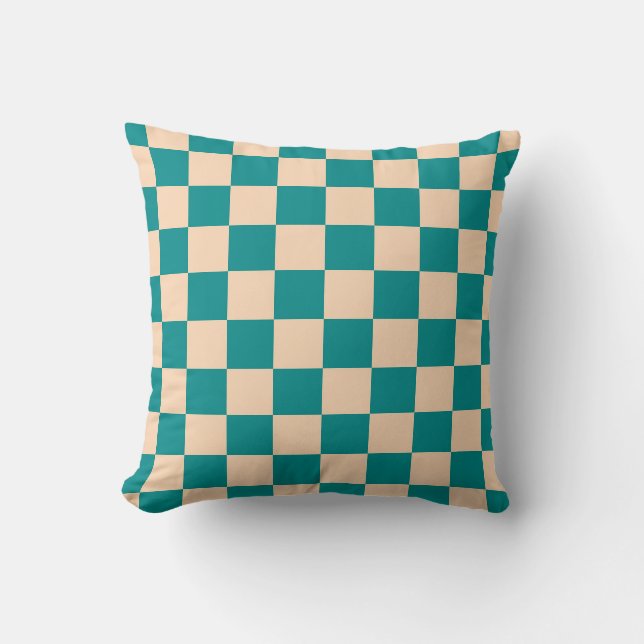 Coussin Tableau de contrôle Cyan foncé et Poche molle (Recto)