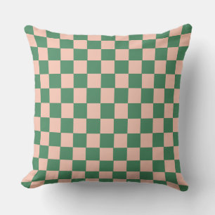 Coussin Tableau de contrôle géométrique rétro Motif rose v