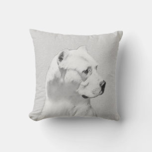 Coussin Tableau Dogo Argentino - Art Chien original