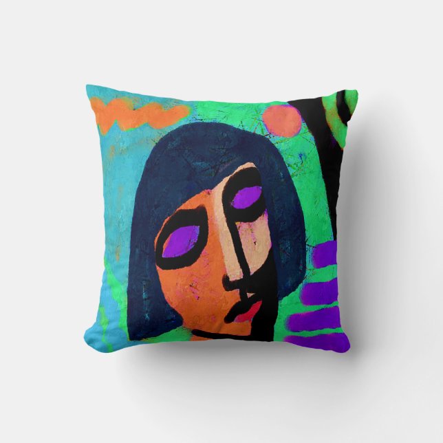 Coussin Tableau numérique Abstrait original (Recto)