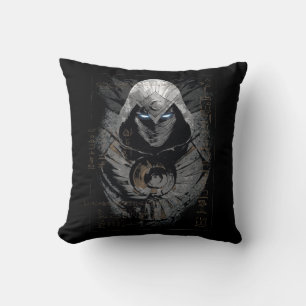 Coussin Tablette de caractères hiéroglyphiques sombres de