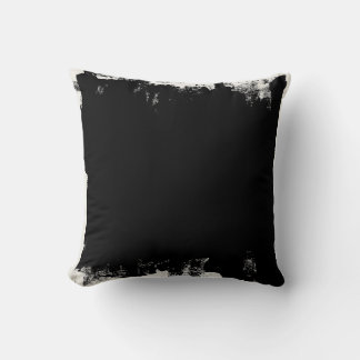 Coussin Tache de peinture abstraite noir et blanc