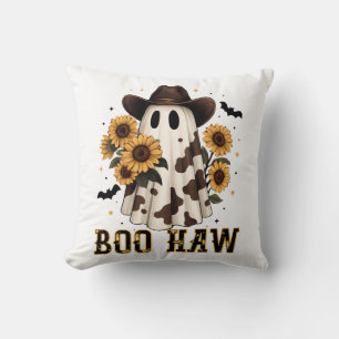 Coussin Tache de vache occidentale fantôme effrayant Boo H