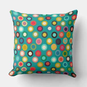 Coussin tache pop turquoise