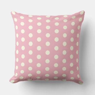 Coussin Taches blanches sur fond rose clair