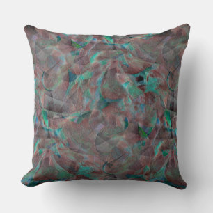 Coussin taches Brown et cyanes sur plâtre mural infini