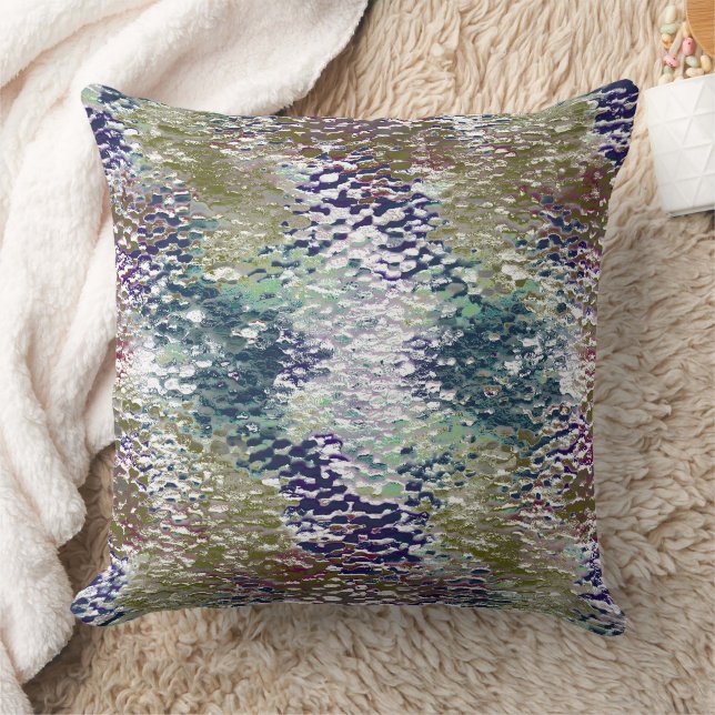 Coussin Taches et taches de peinture sous verre martelé (Couverture)