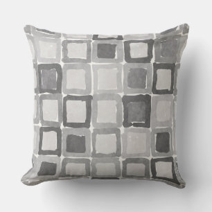 Coussin Taches peintes en gris moderne
