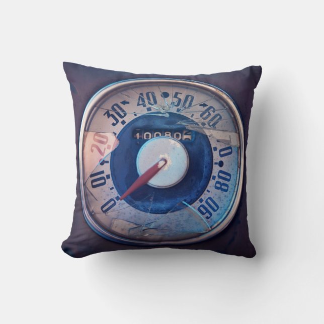 Coussin Tachymètre vintage Throwpillow (Recto)