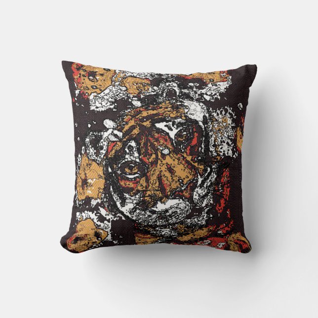Coussin Tai Chi Tiger Iconic Insight Golden Browns (Recto)