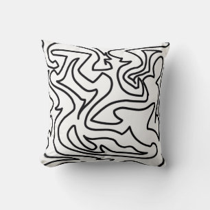 Coussin Taie d'oreiller de décoration en art abstrait élég