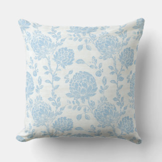 Coussin Taie d'oreiller grand-mère côtière bleu blanc