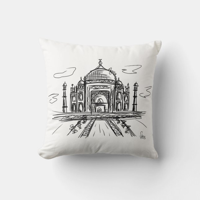 Coussin Taj Mahal (Recto)