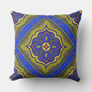 Coussin Talavera Tile Outdoor Pillow