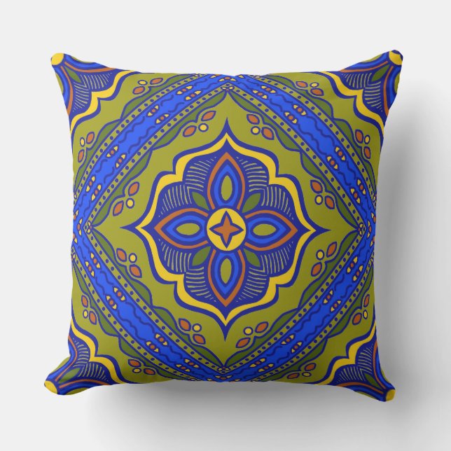 Coussin Talavera Tile Outdoor Pillow (Recto)